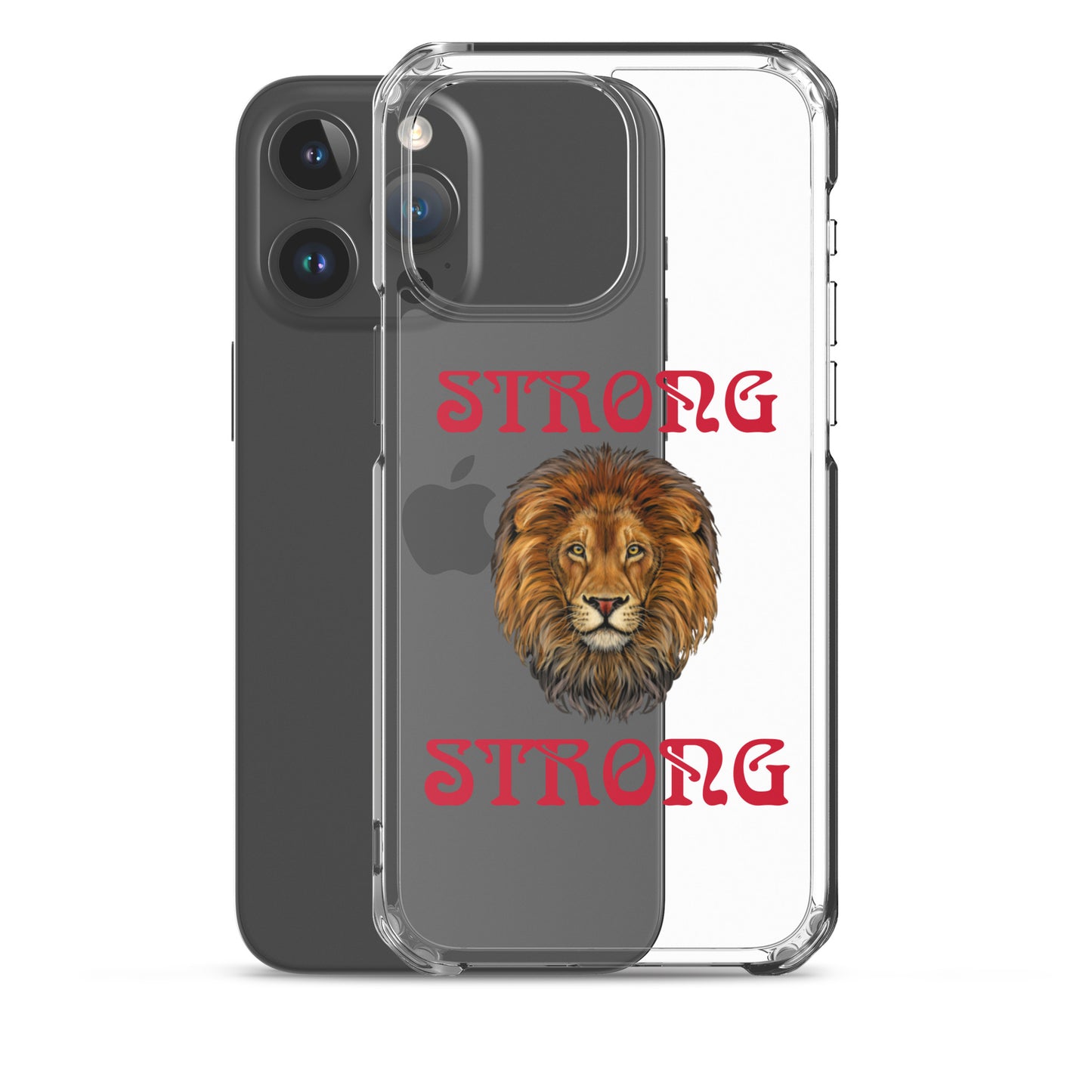 “STRONG”Clear Case for iPhone® W/Red Font