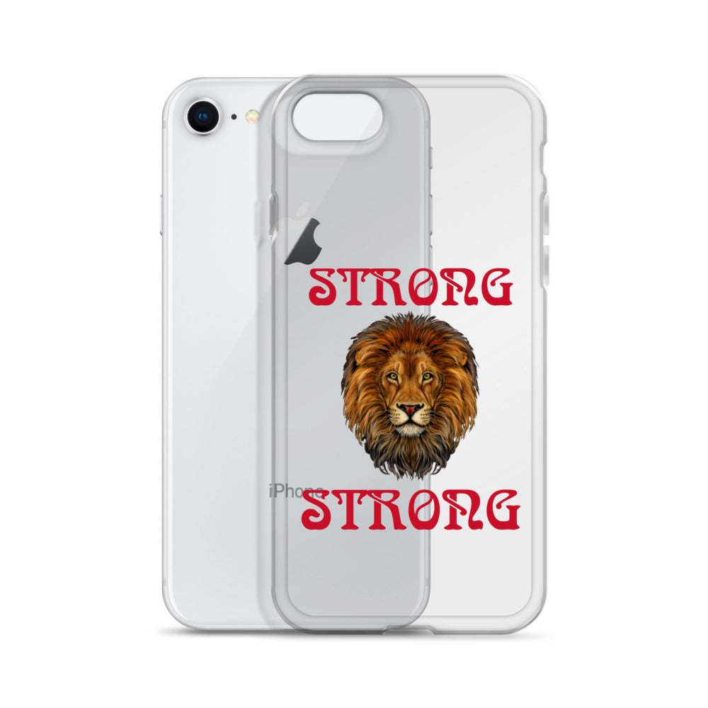“STRONG”Clear Case for iPhone® W/Red Font