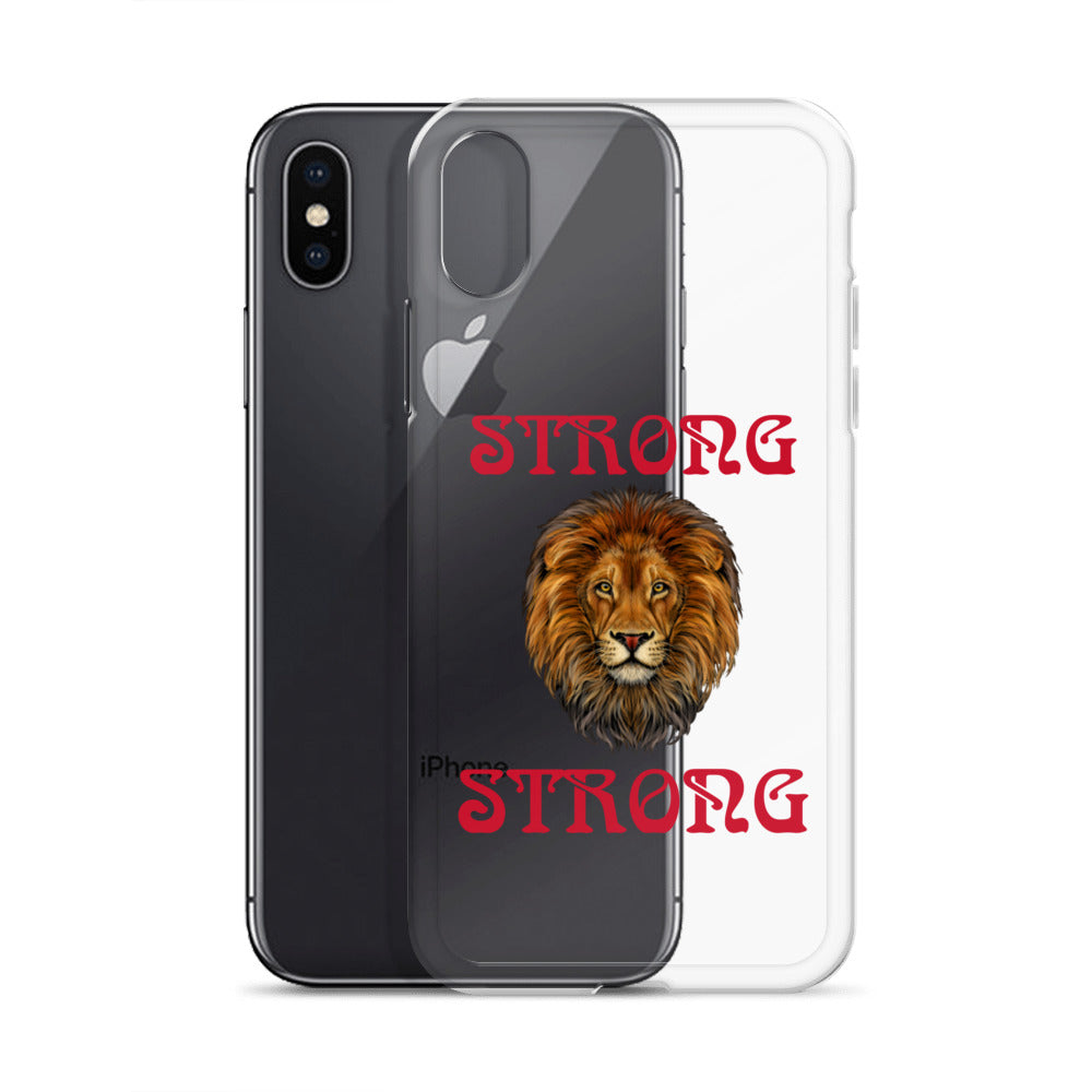 “STRONG”Clear Case for iPhone® W/Red Font