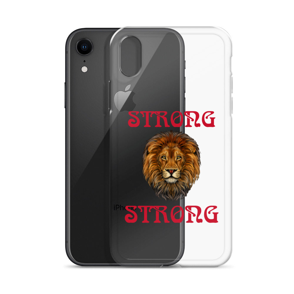 “STRONG”Clear Case for iPhone® W/Red Font