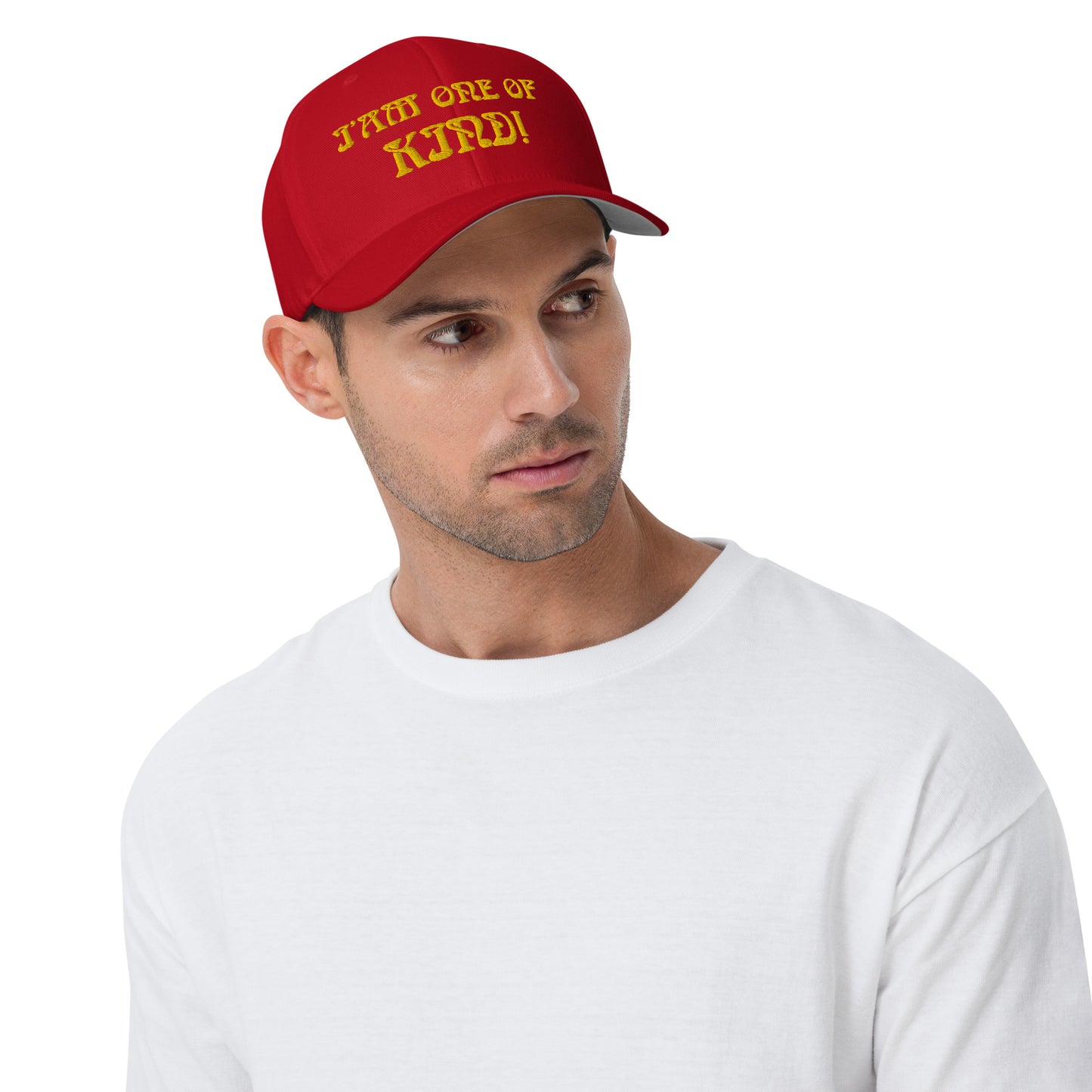 “I’AM ONE OF A KIND!”Structured Twill Cap W/Yellow Font