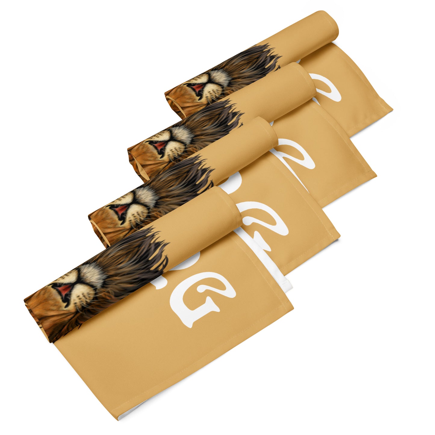 “STRONG”Fawn Cloth Napkin Set W/White Font