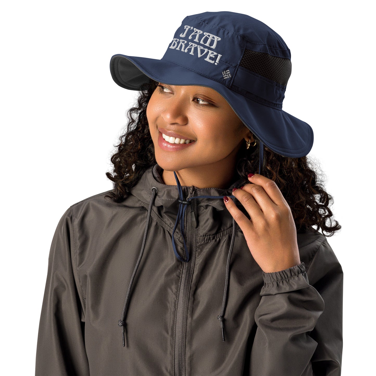 “I’AM BRAVE!”Columbia Booney Hat W/White Font