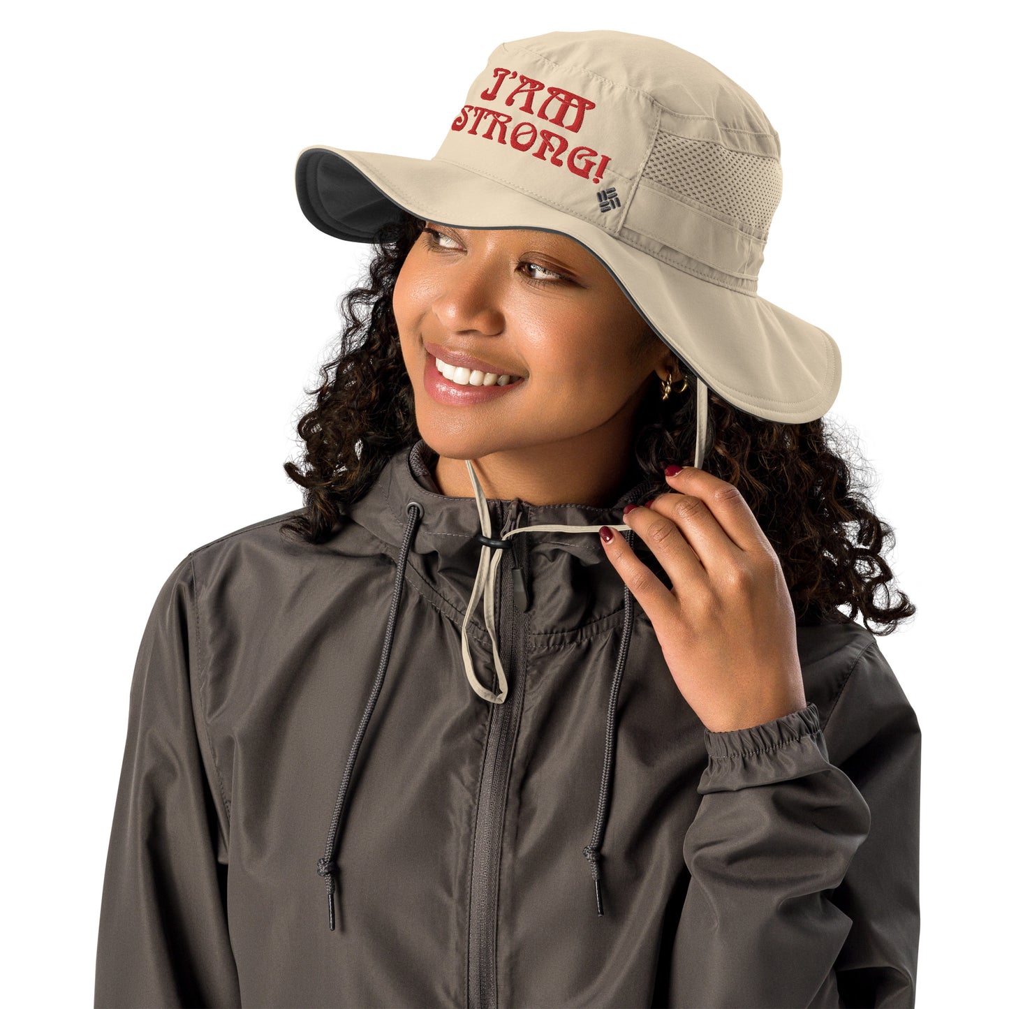“I’AM STRONG!” Columbia Booney Hat W/Red Font