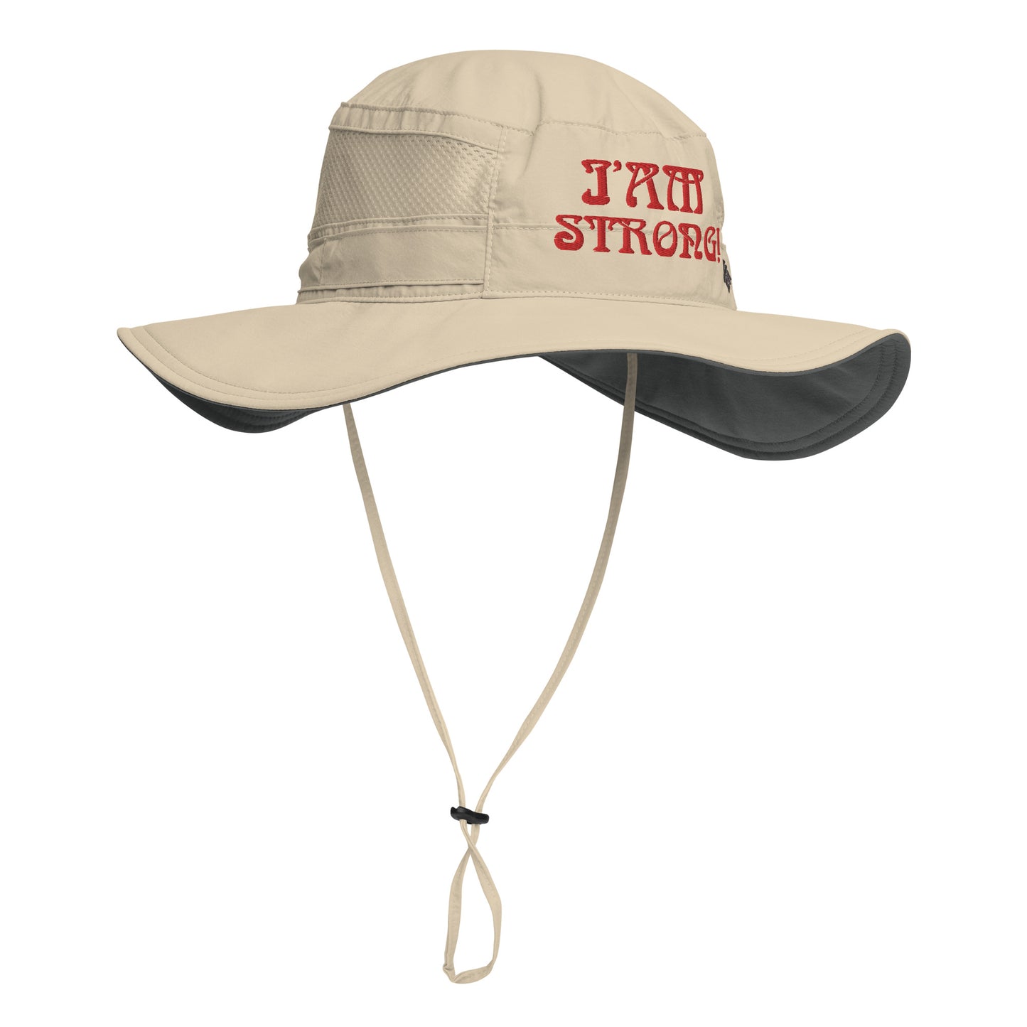 “I’AM STRONG!” Columbia Booney Hat W/Red Font