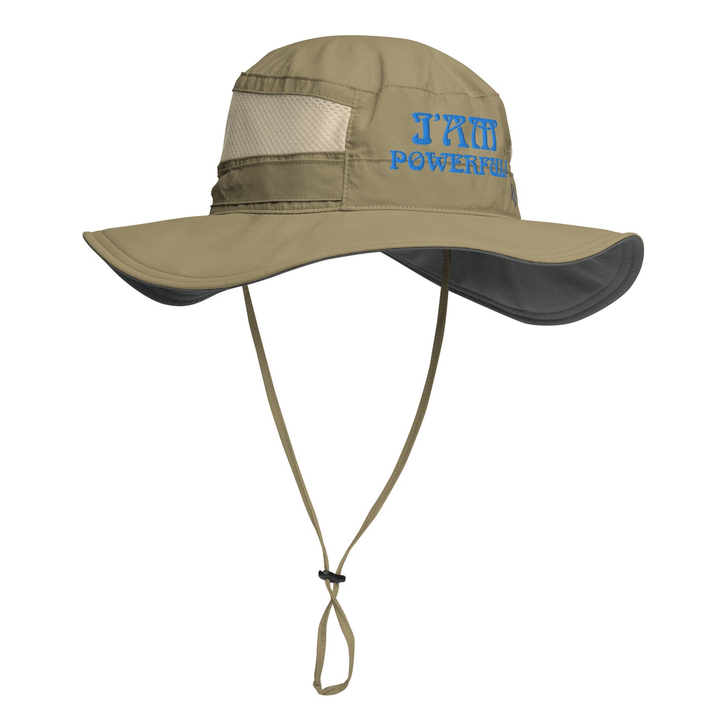 “I’AM POWERFUL!” Columbia Booney Hat W/SkyBlue Font