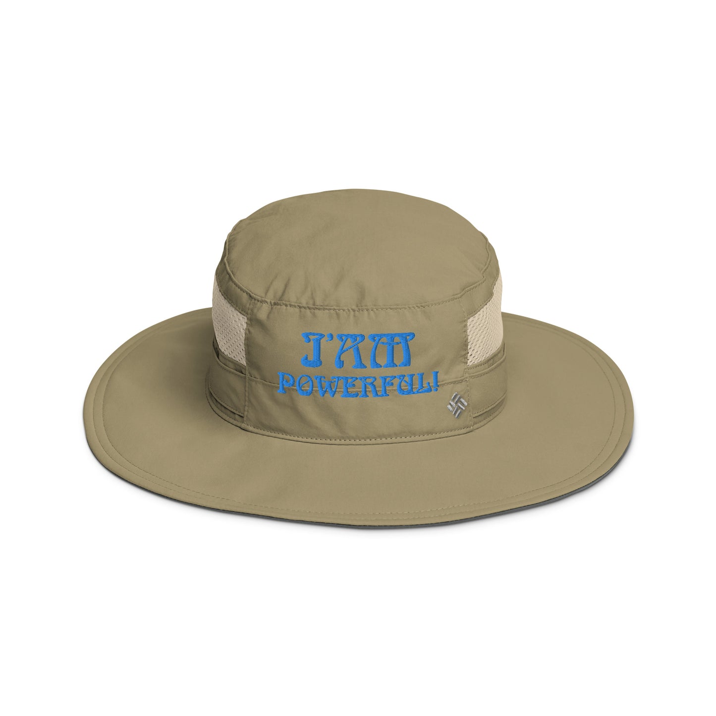 “I’AM POWERFUL!” Columbia Booney Hat W/SkyBlue Font
