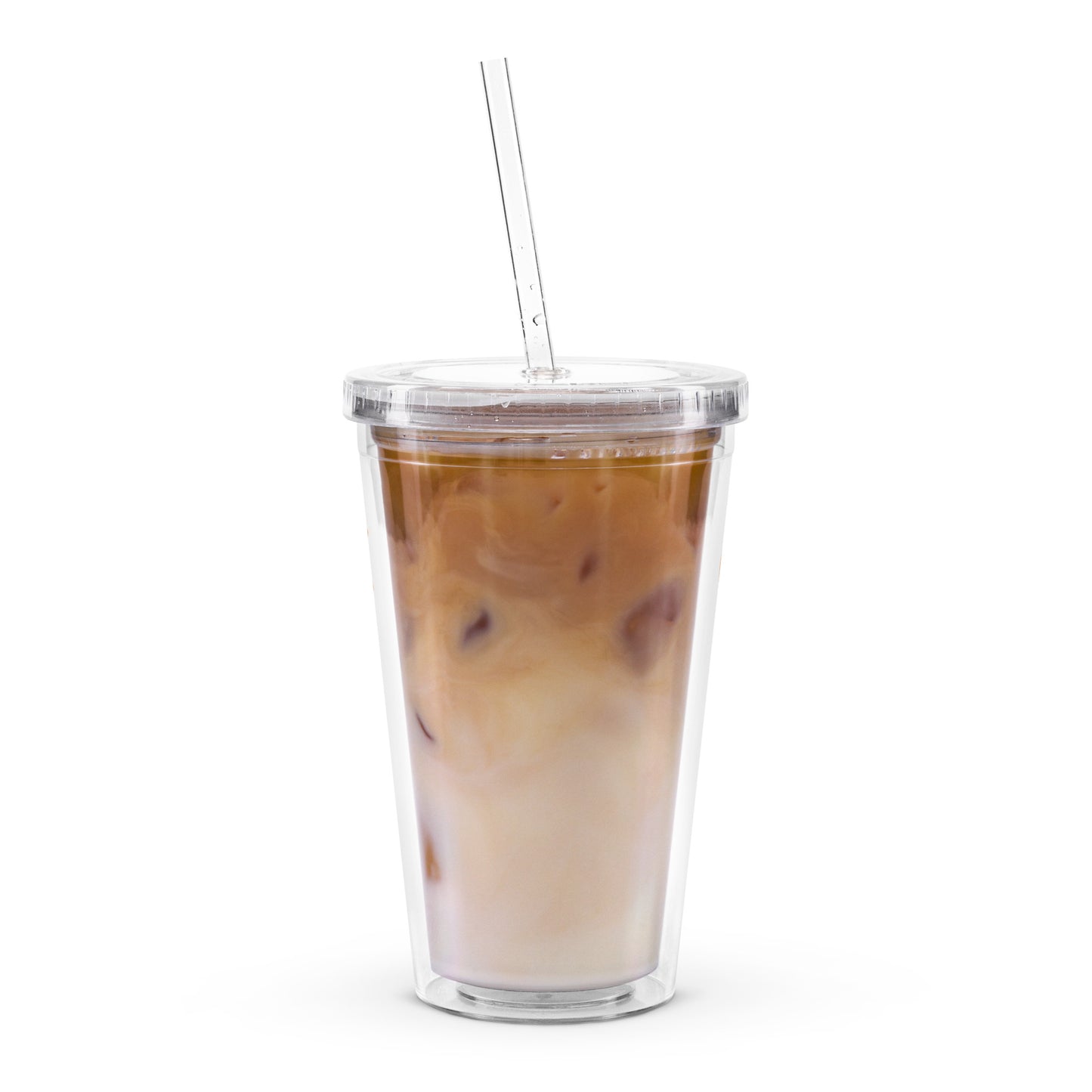 “STRONG”Clear Plastic Tumbler W/Orange Font