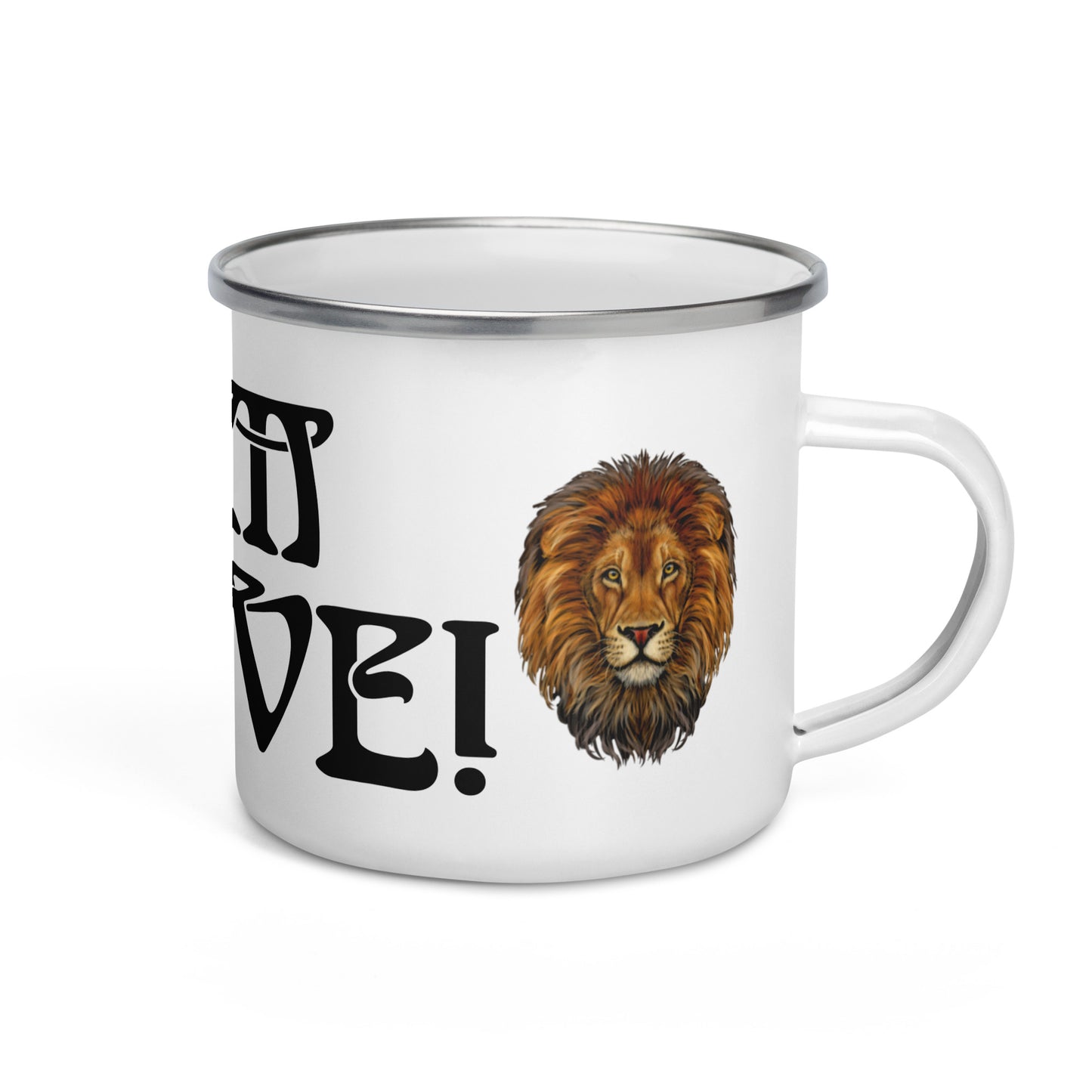 “I’AM BRAVE!”Enamel Mug W/Black Font