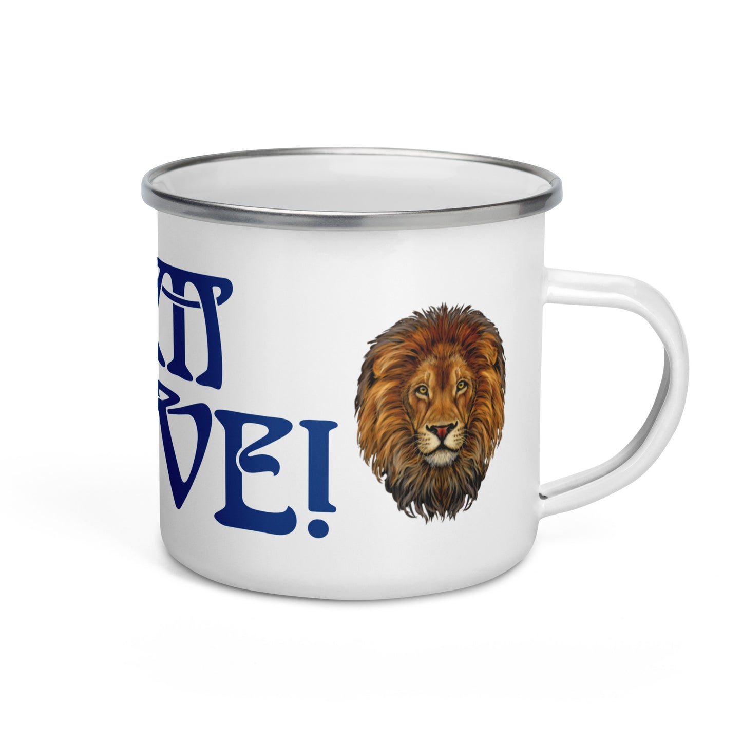 “I’AM BRAVE!”Enamel Mug W/Blue Font