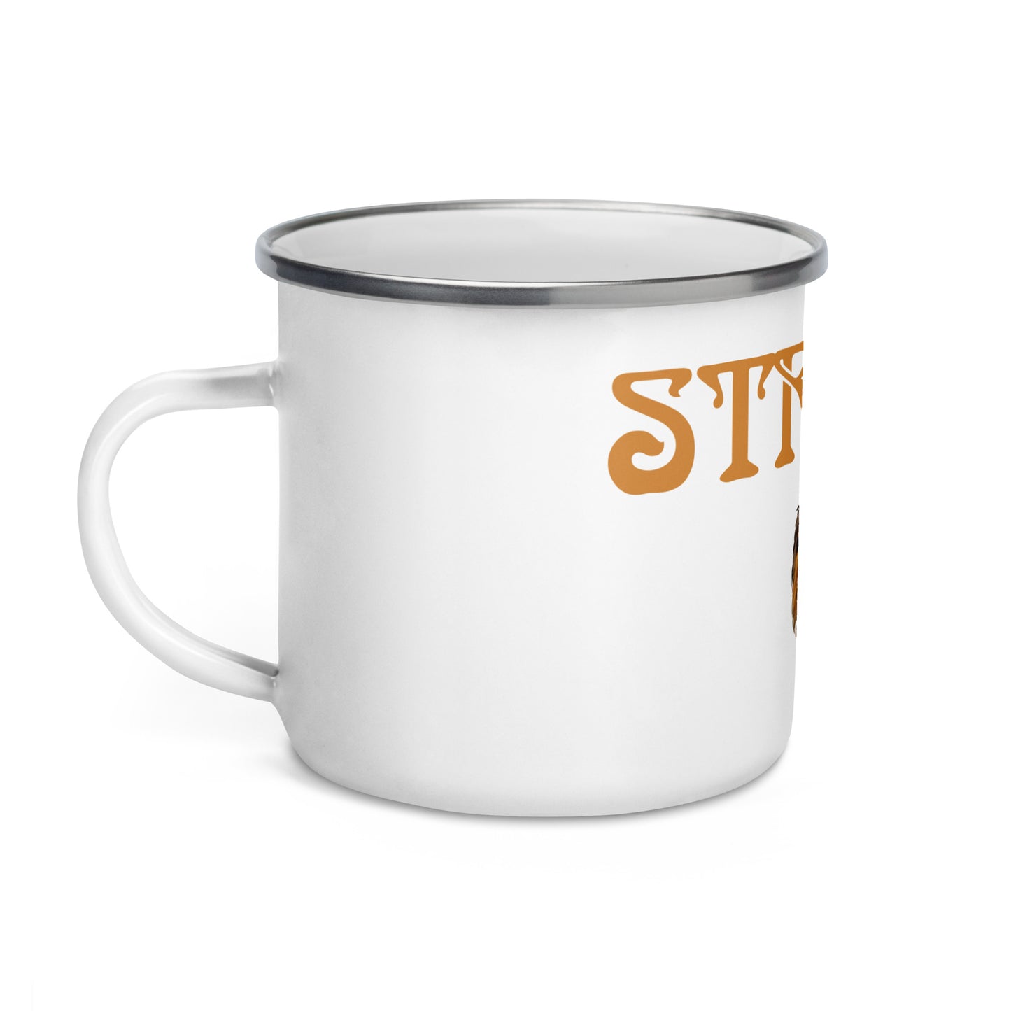 "STRONG"Enamel Mug W/Bronze Font