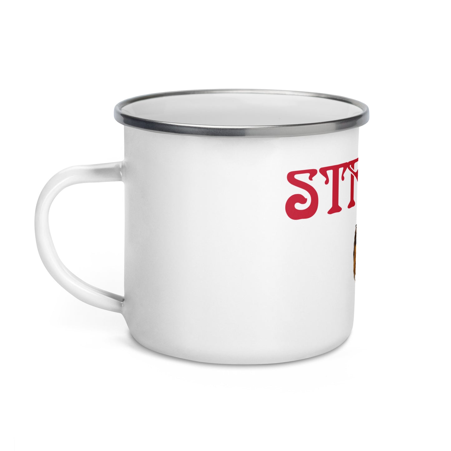 “STRONG”Enamel Mug W/Red Font