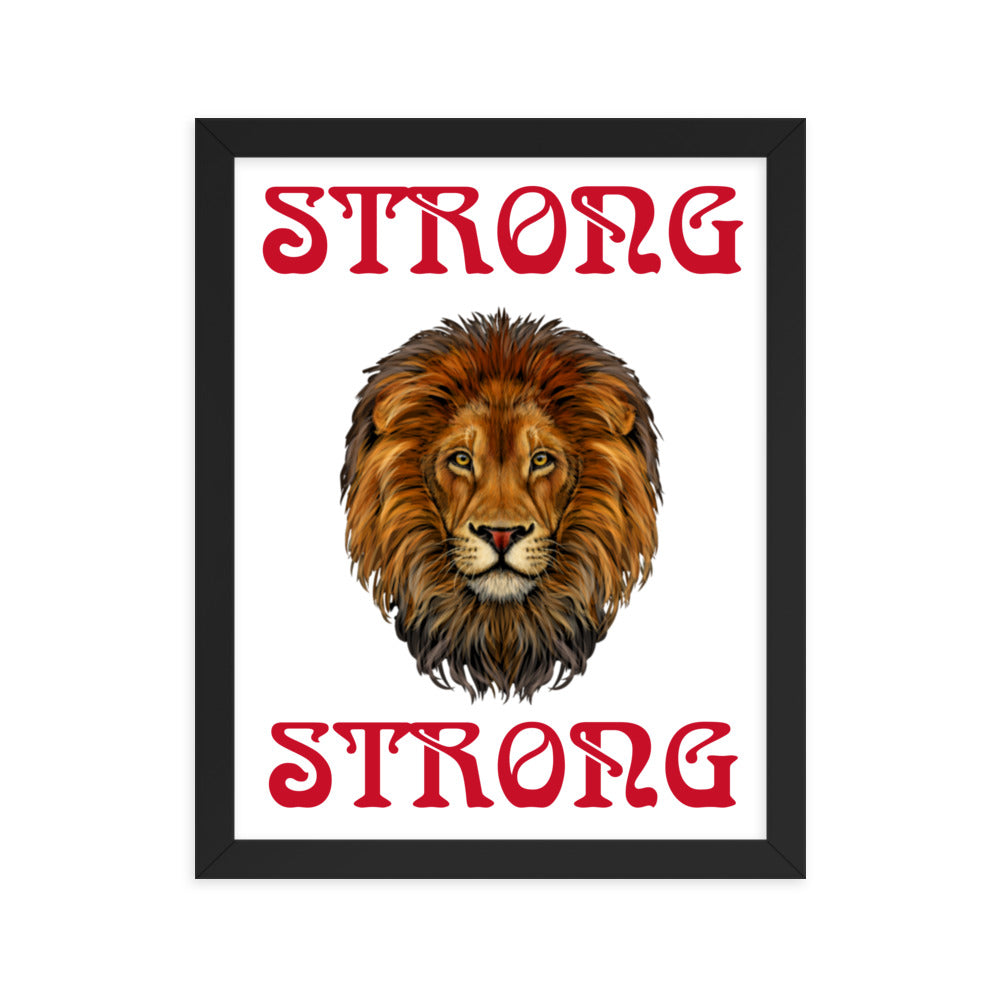 “STRONG” Framed Poster W/Red Font