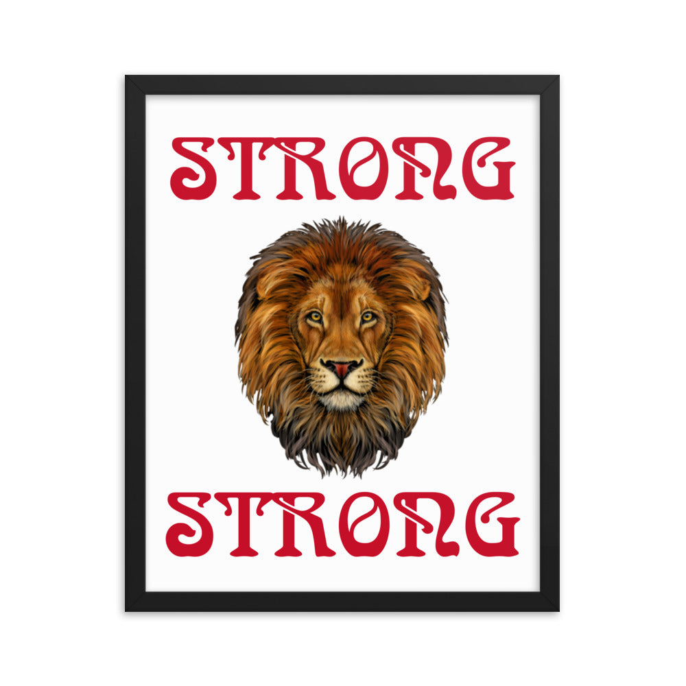 “STRONG” Framed Poster W/Red Font