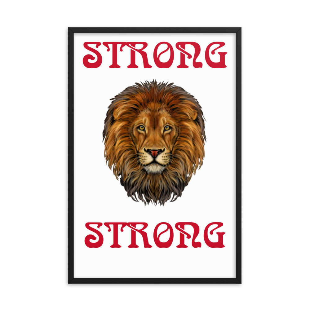 “STRONG” Framed Poster W/Red Font