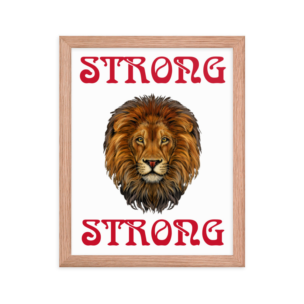 “STRONG” Framed Poster W/Red Font