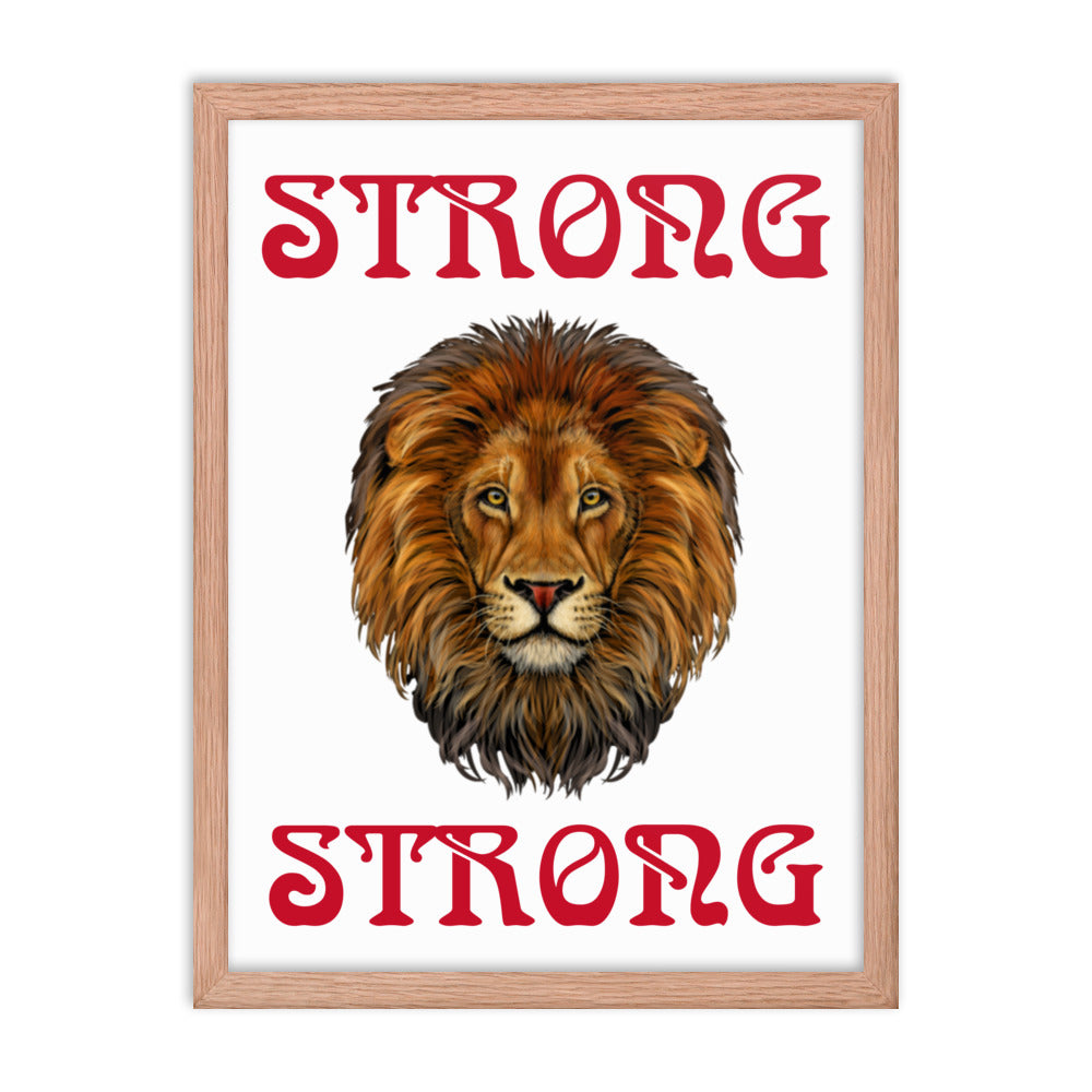 “STRONG” Framed Poster W/Red Font
