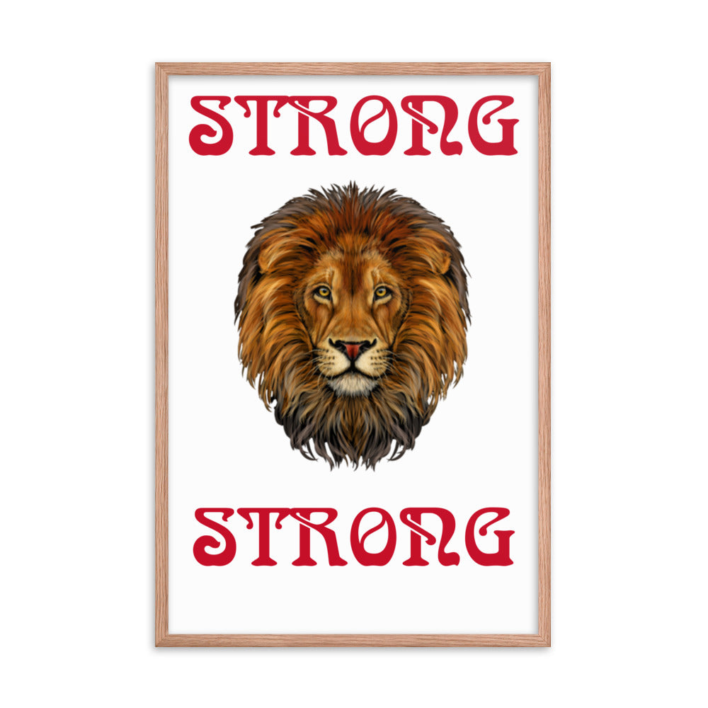 “STRONG” Framed Poster W/Red Font