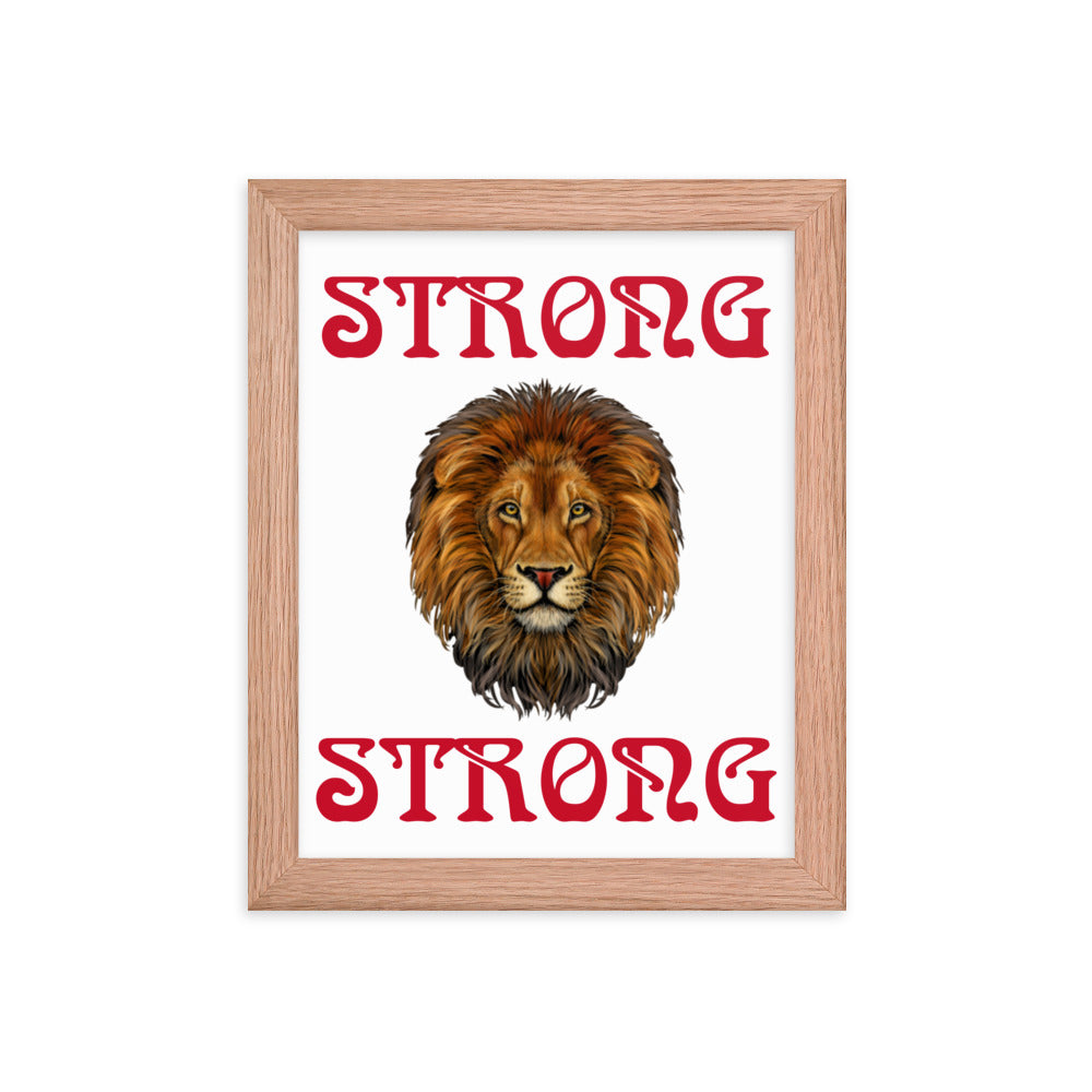 “STRONG” Framed Poster W/Red Font