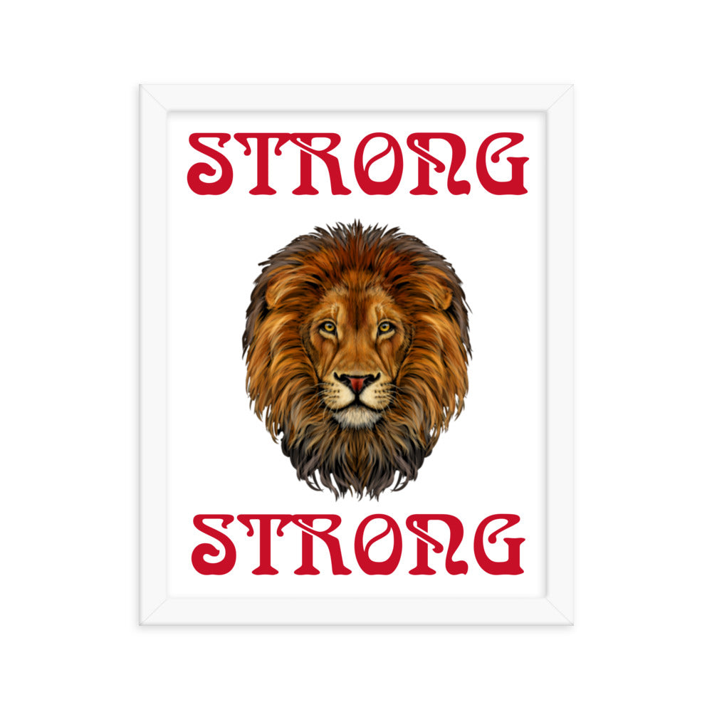 “STRONG” Framed Poster W/Red Font