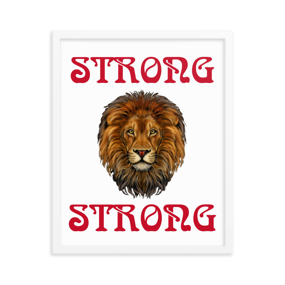 “STRONG” Framed Poster W/Red Font
