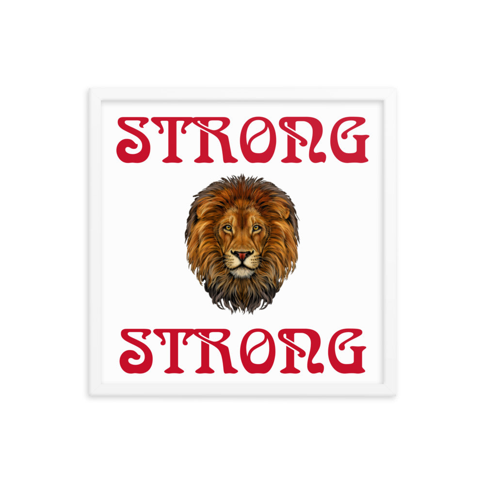 “STRONG” Framed Poster W/Red Font
