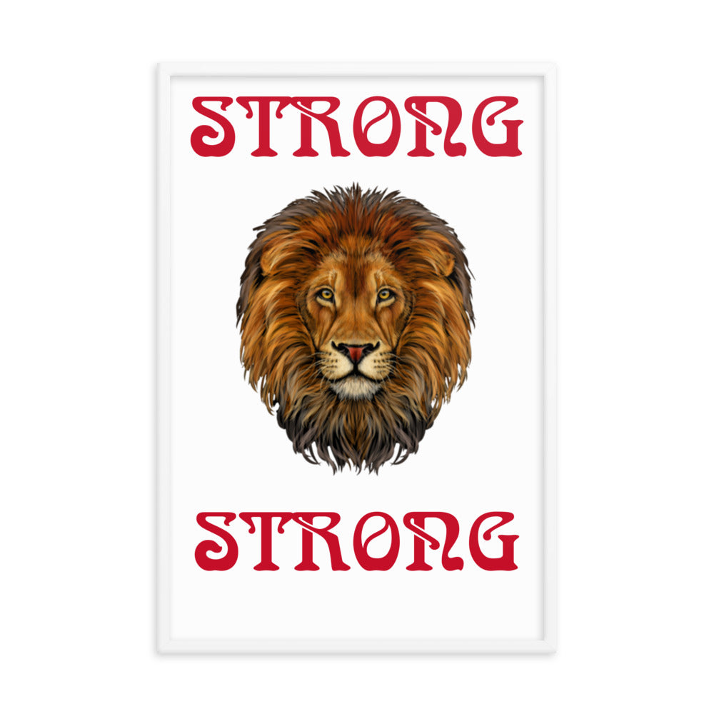 “STRONG” Framed Poster W/Red Font