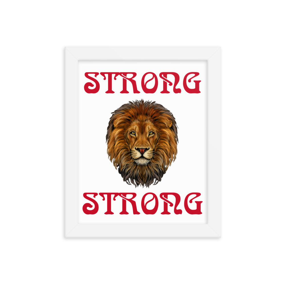 “STRONG” Framed Poster W/Red Font