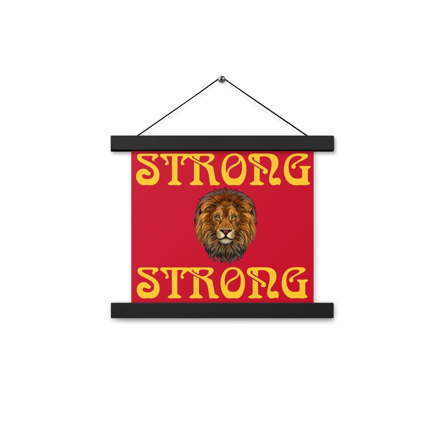 “STRONG”Red Poster W/Yellow Font