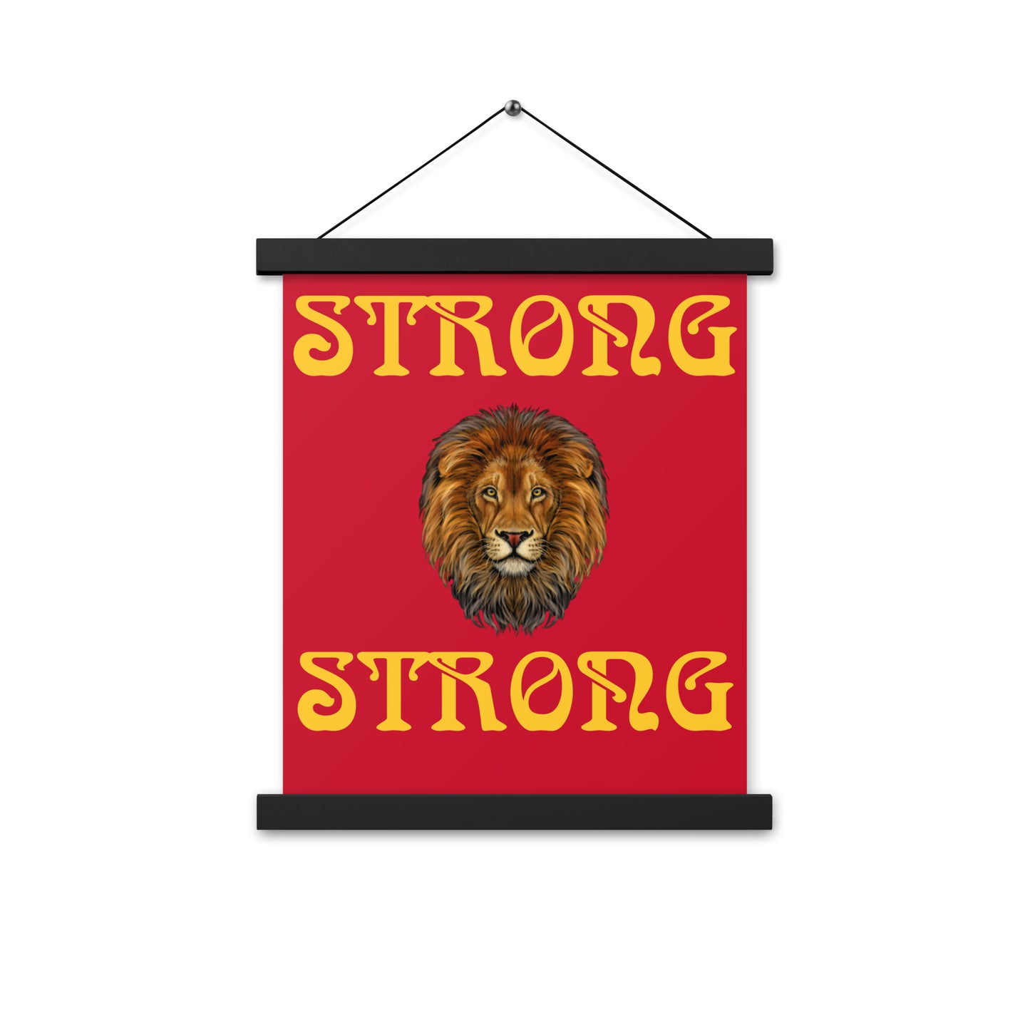 “STRONG”Red Poster W/Yellow Font