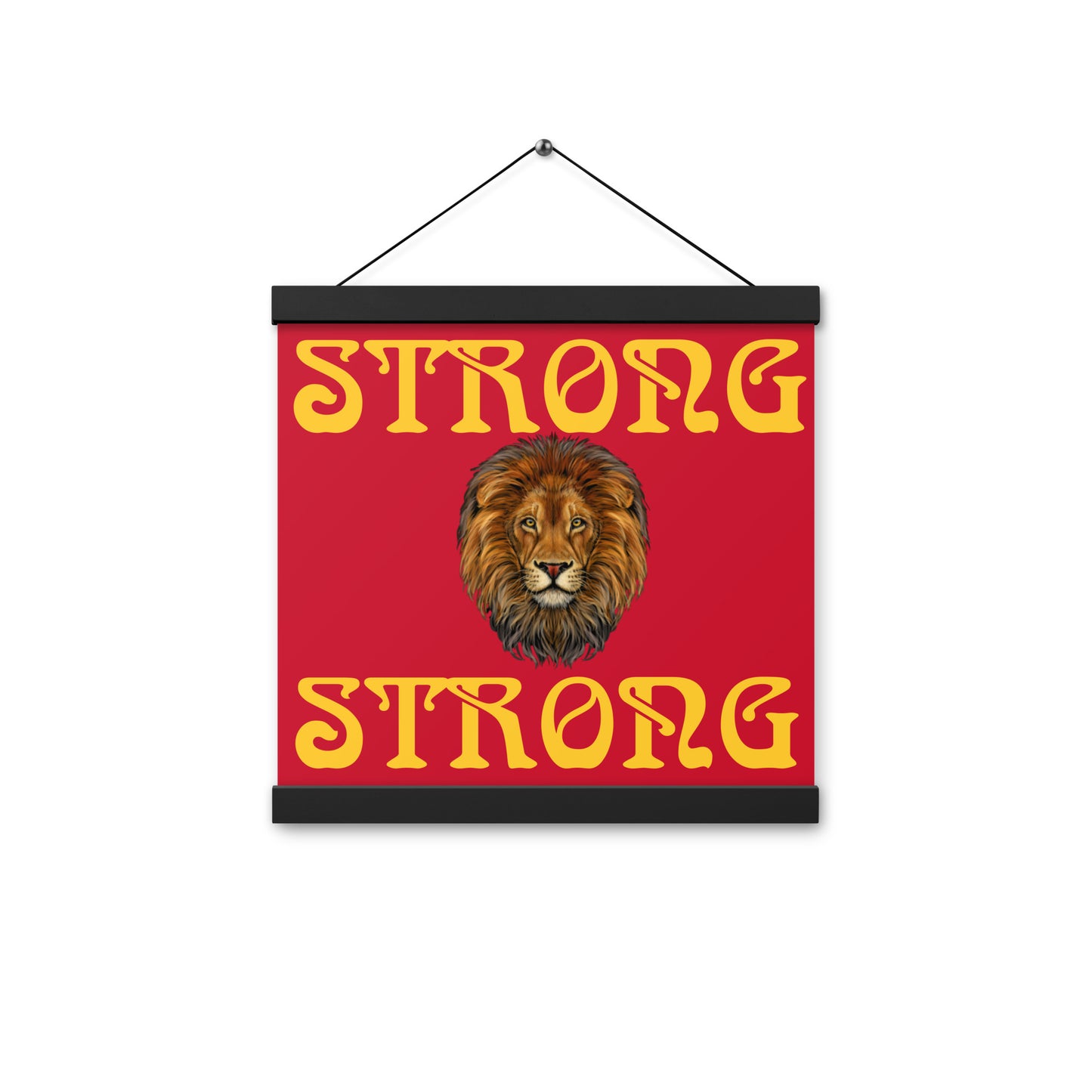 “STRONG”Red Poster W/Yellow Font