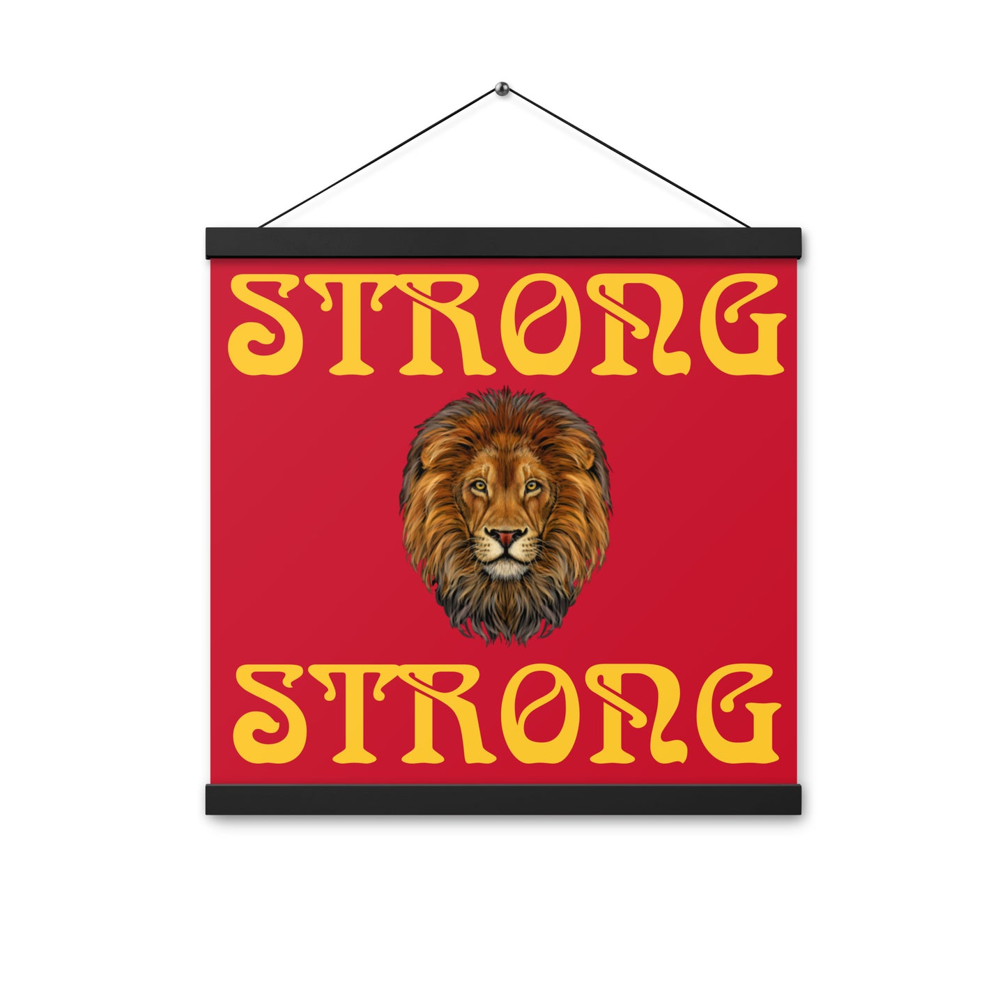 “STRONG”Red Poster W/Yellow Font