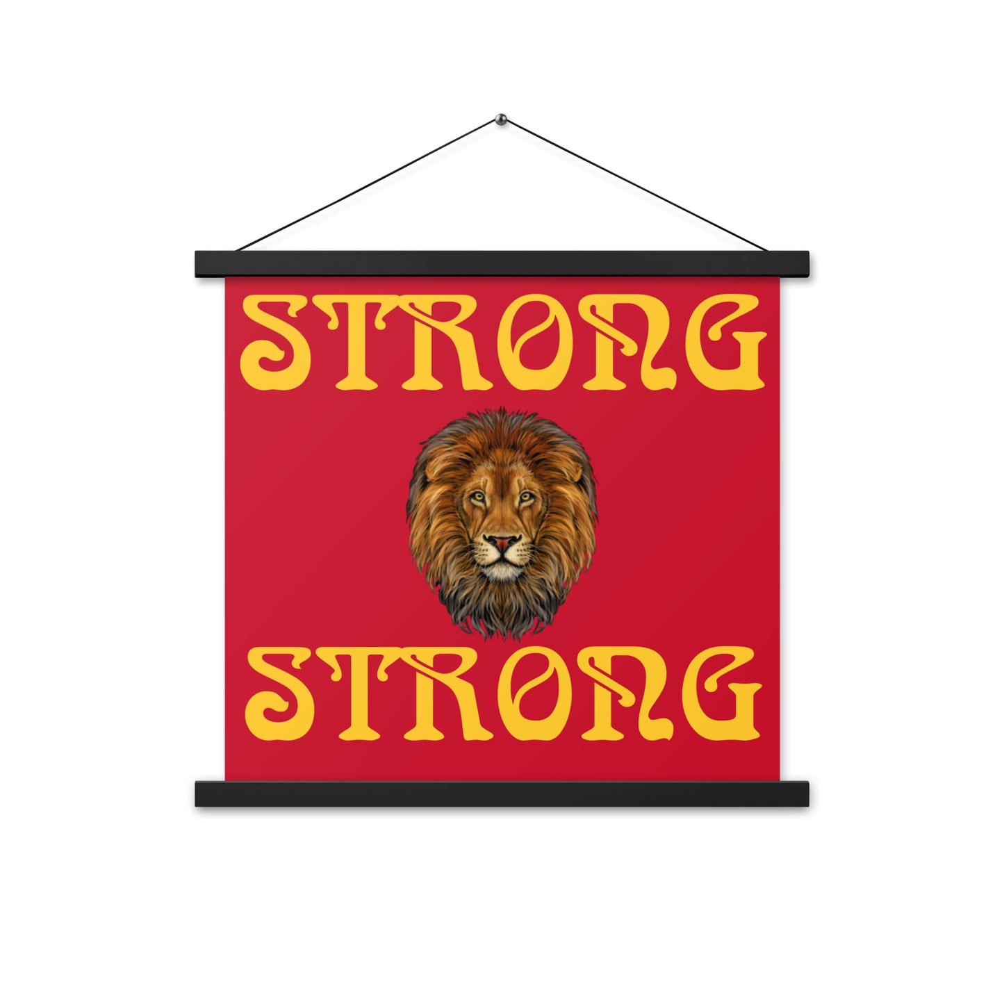 “STRONG”Red Poster W/Yellow Font