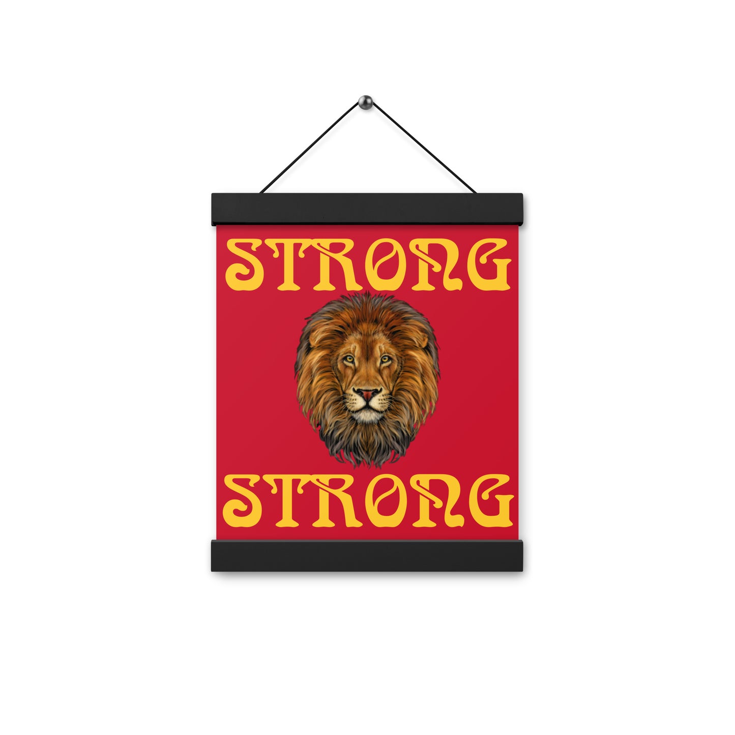 “STRONG”Red Poster W/Yellow Font