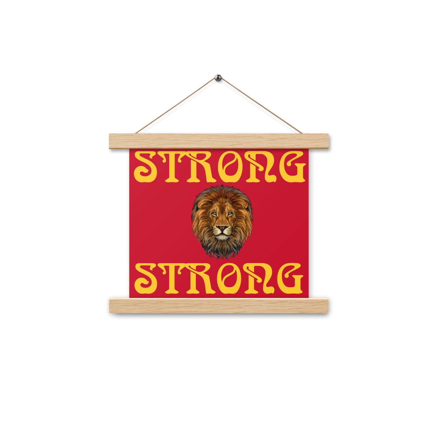 “STRONG”Red Poster W/Yellow Font