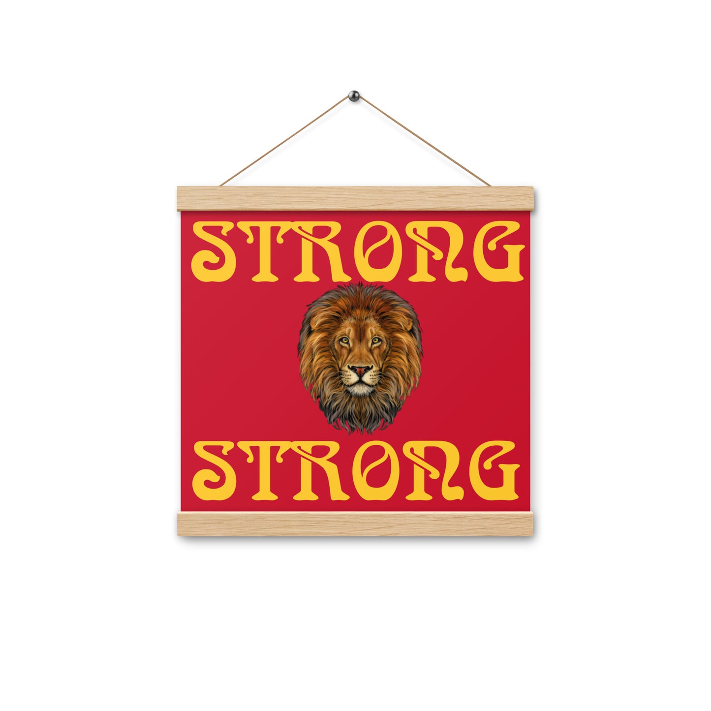 “STRONG”Red Poster W/Yellow Font