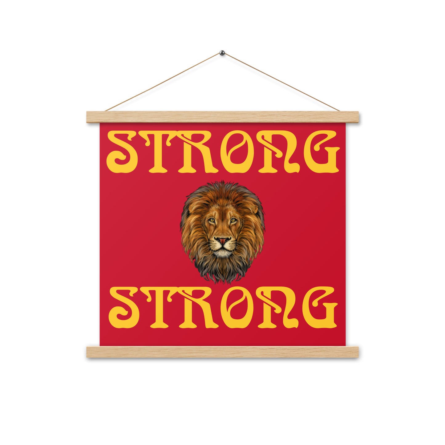 “STRONG”Red Poster W/Yellow Font