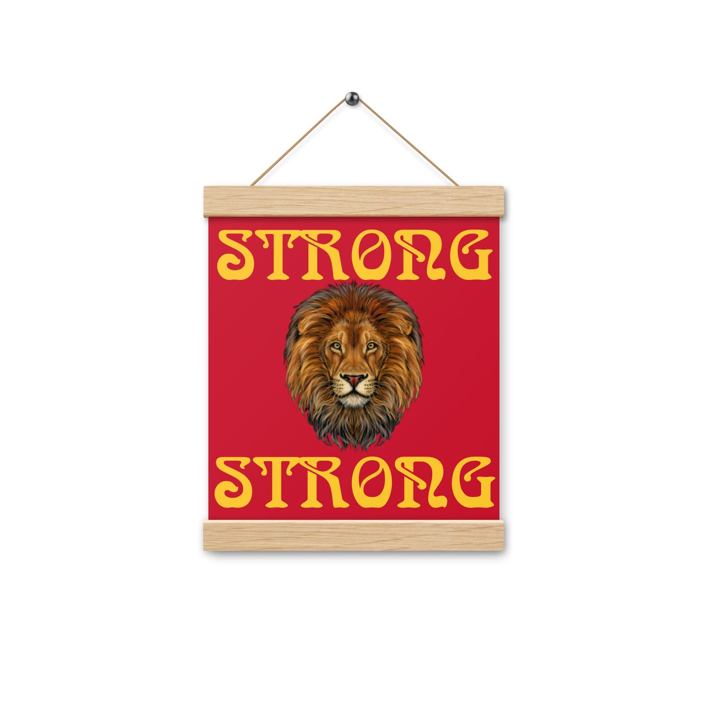 “STRONG”Red Poster W/Yellow Font