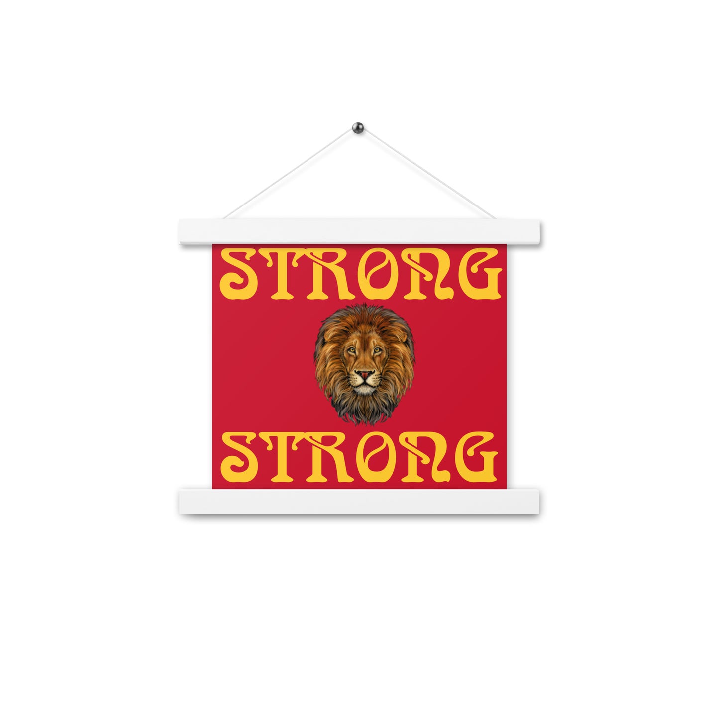 “STRONG”Red Poster W/Yellow Font