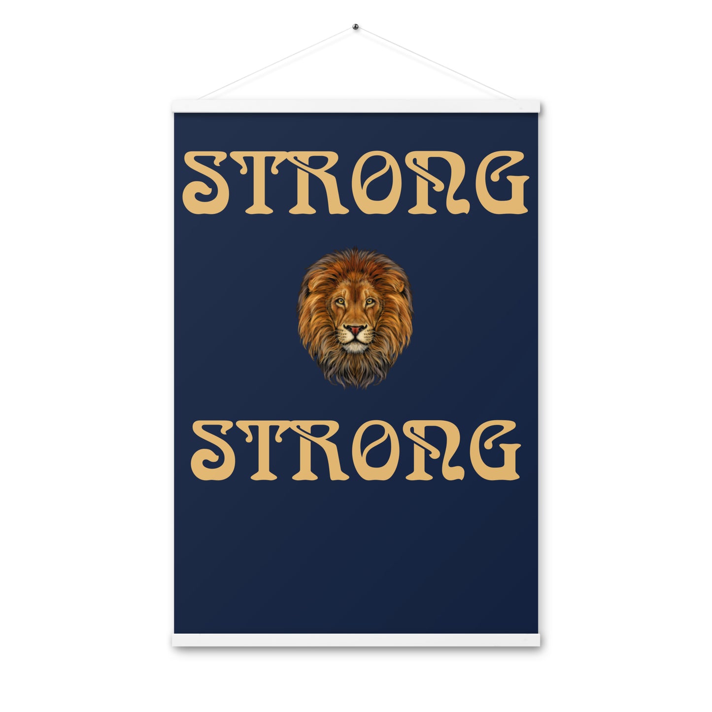 “STRONG” Navy Poster W/Fawn Font