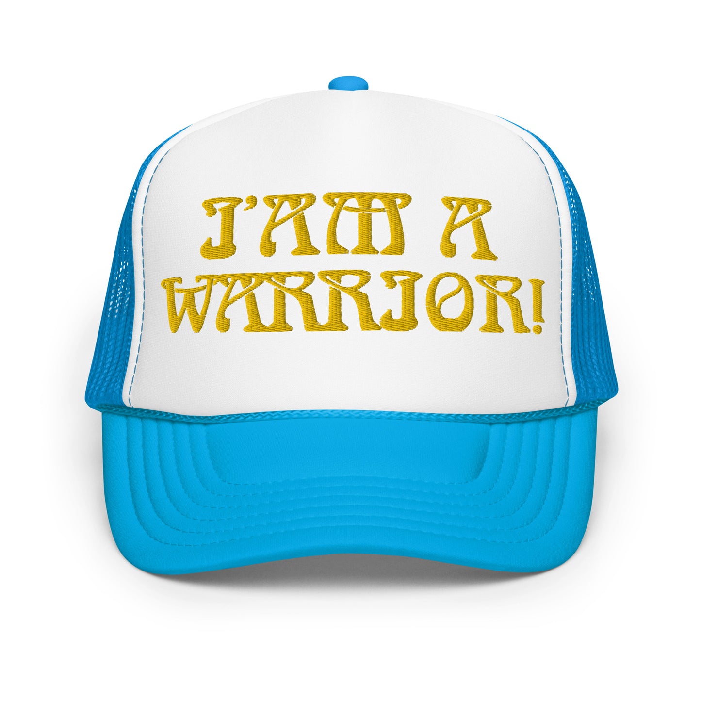 “I’AM A WARRIOR!” Foam Trucker Hat W/Yellow Font