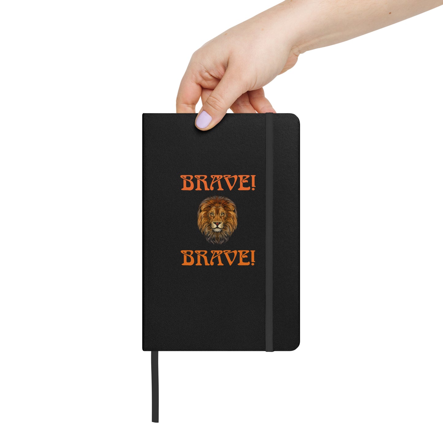 “BRAVE!”Hardcover Bound Notebook W/Orange Font