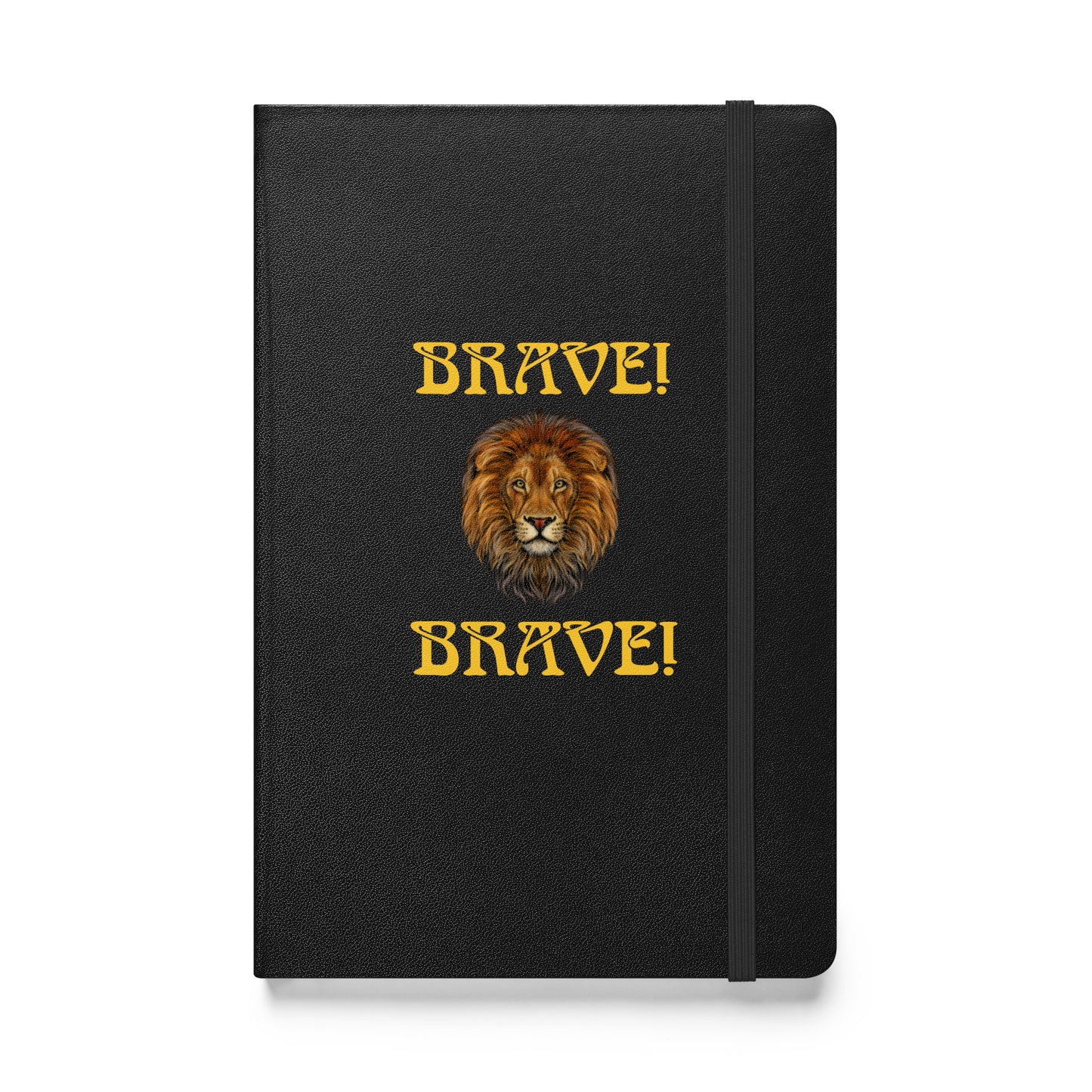 “BRAVE!”Hardcover Bound Notebook W/Yellow Font