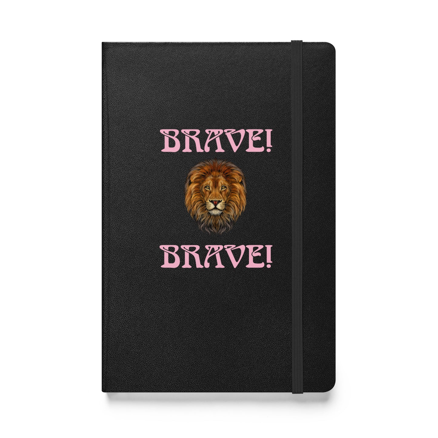 “BRAVE!”Hardcover Bound Notebook W/Cotton Candy Font