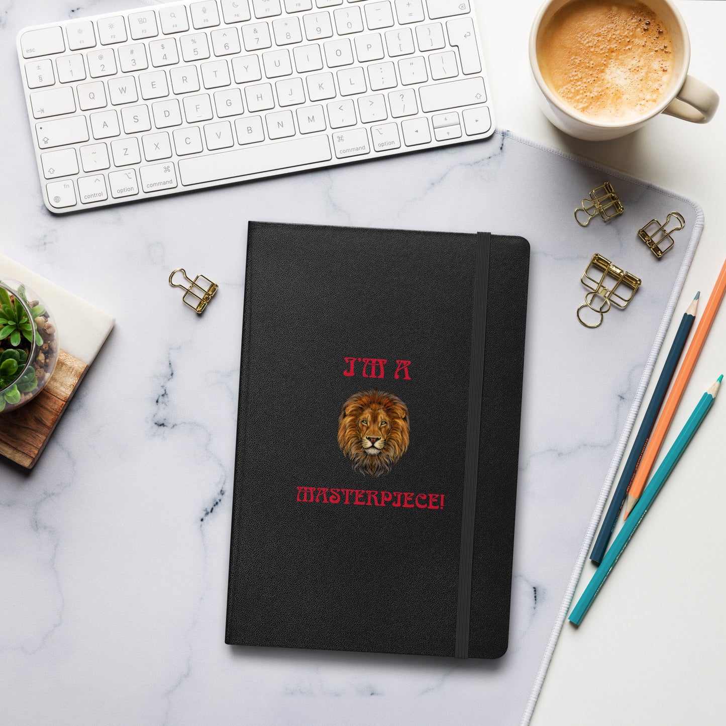 “I’M A MASTERPIECE!”Hardcover Bound Notebook W/Red Font