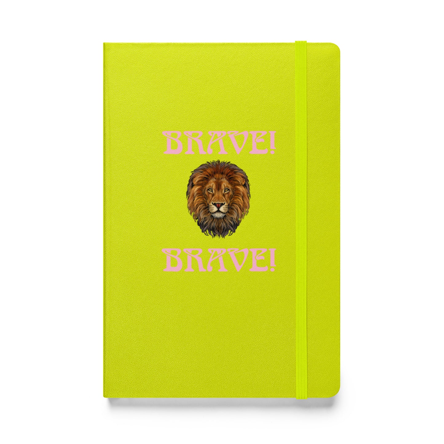 “BRAVE!”Hardcover Bound Notebook W/Cotton Candy Font