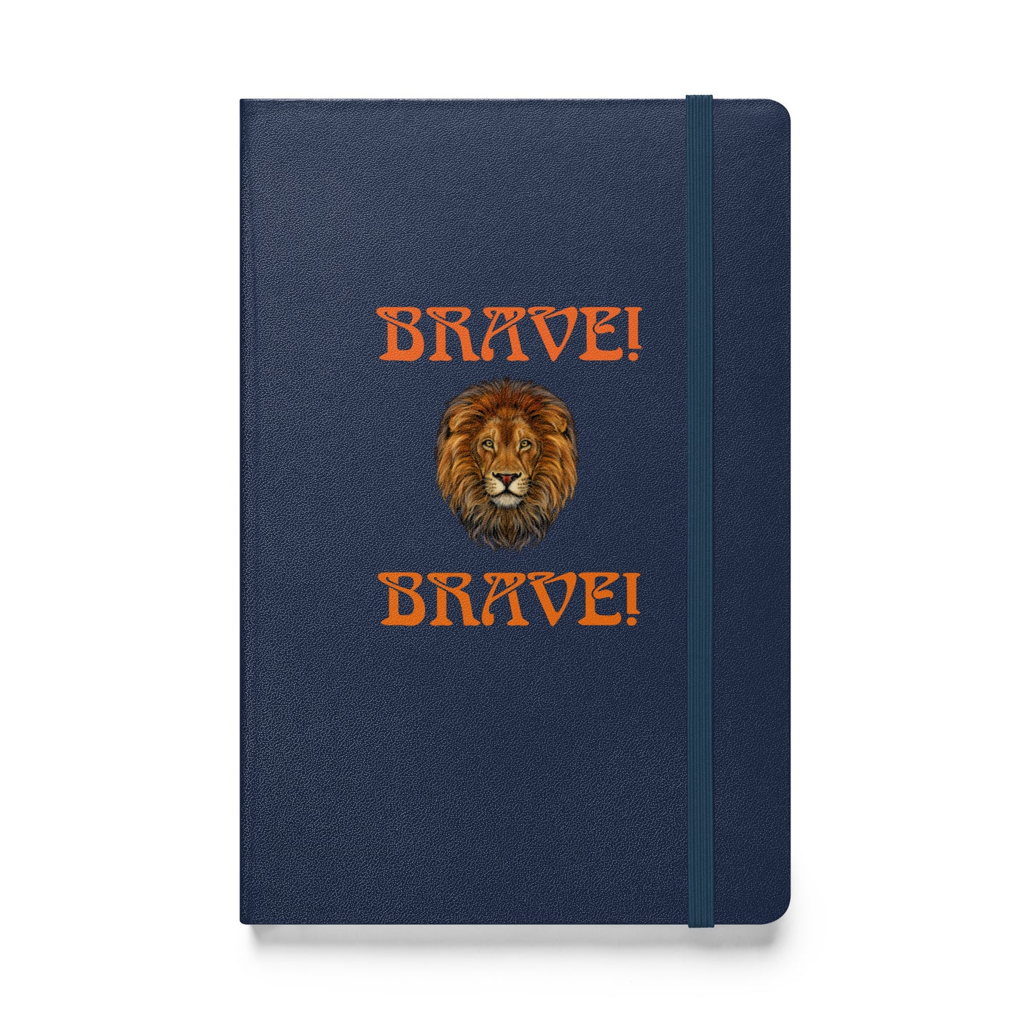 “BRAVE!”Hardcover Bound Notebook W/Orange Font