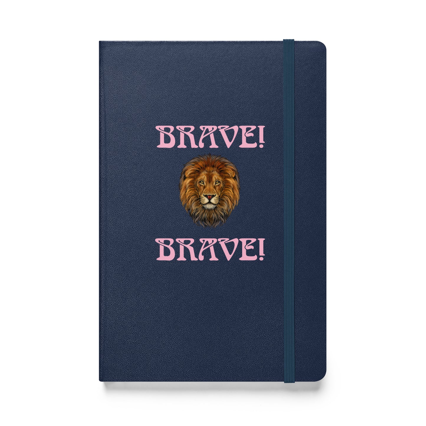 “BRAVE!”Hardcover Bound Notebook W/Cotton Candy Font