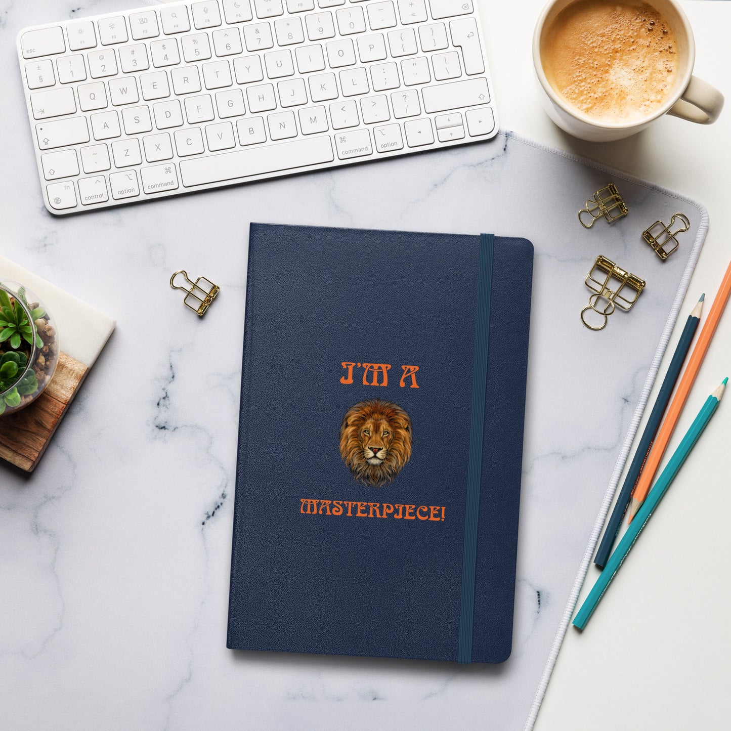 “I’M A MASTERPIECE!”Hardcover Bound Notebook W/Orange Font