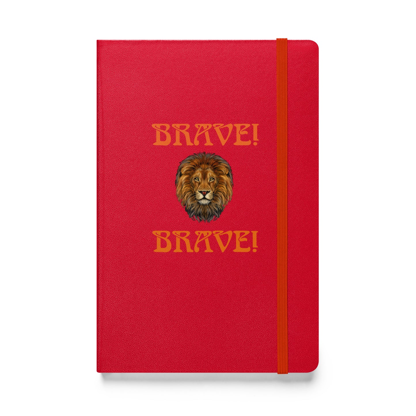“BRAVE!”Hardcover Bound Notebook W/Orange Font